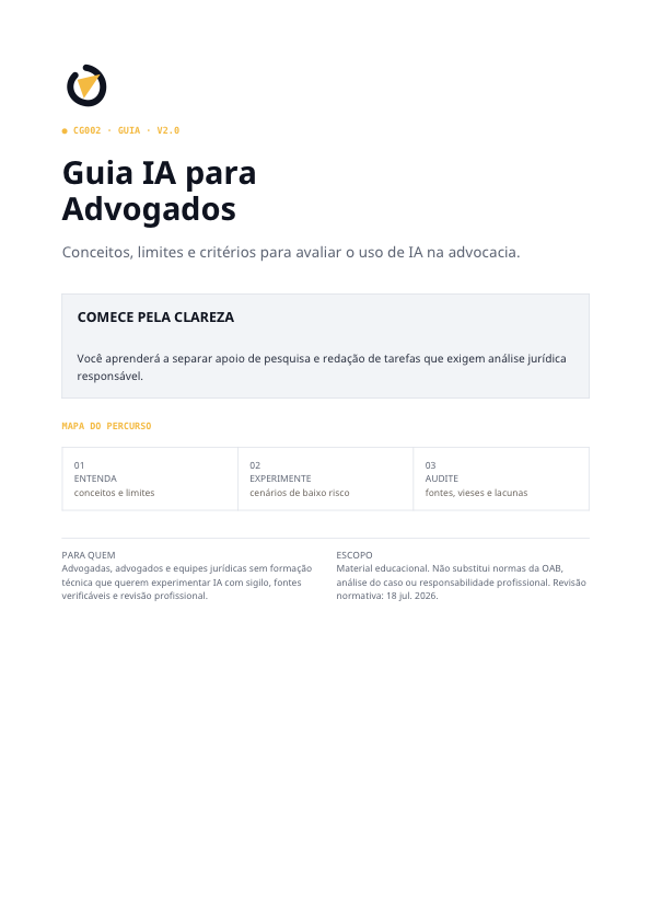 Capa do Guia IA para Advogados