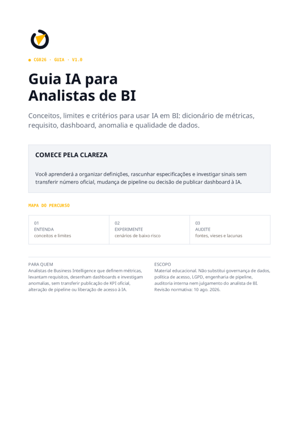 Prévia: Classifique o risco antes de abrir a ferramenta