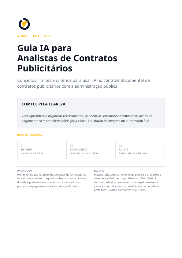 Capa do Guia IA para Analistas de Contratos Publicitários