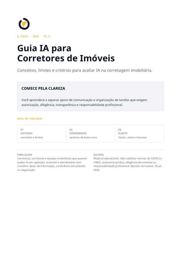 Capa do Guia IA para Corretores de Imóveis