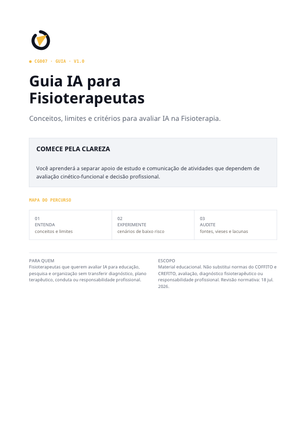 Capa do Guia IA para Fisioterapeutas