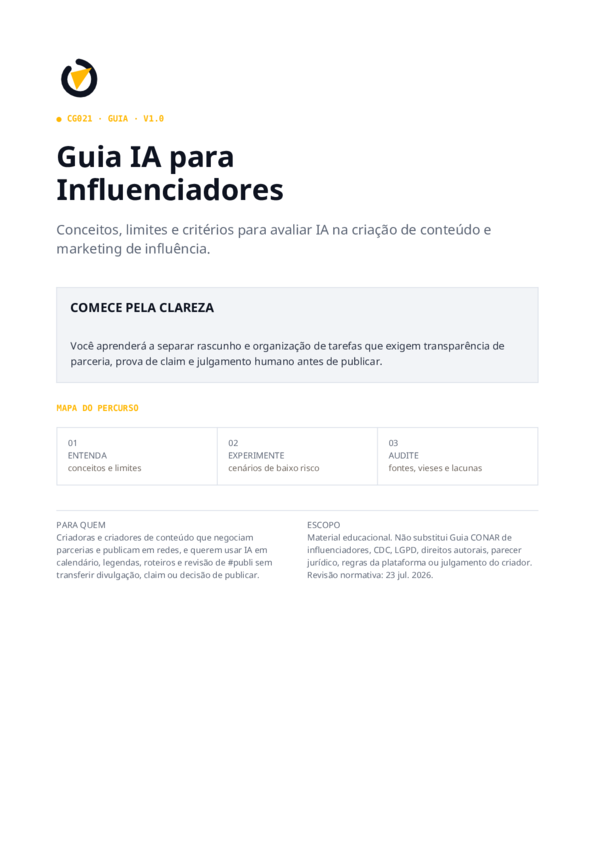 Capa do Guia IA para Influenciadores