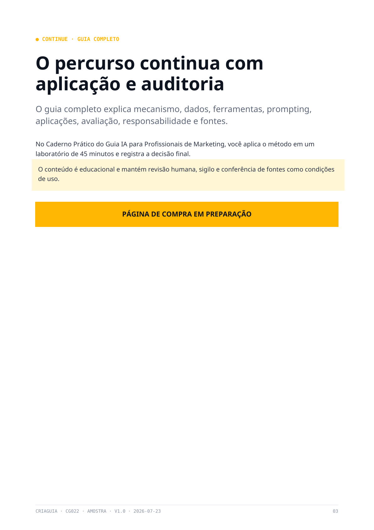 Prévia: Prompt estruturado da profissão