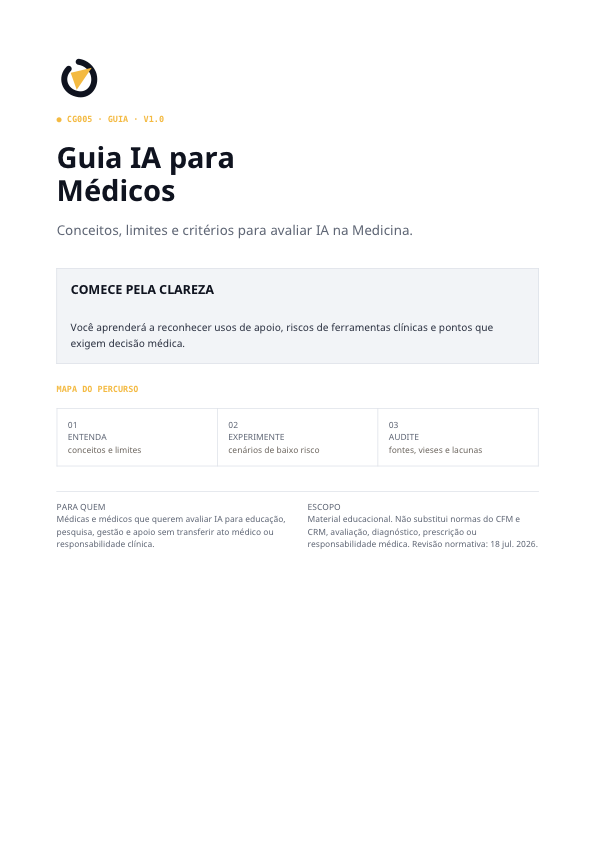 Capa do Guia IA para Médicos