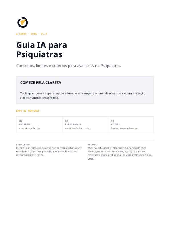 Capa do Guia IA para Psiquiatras