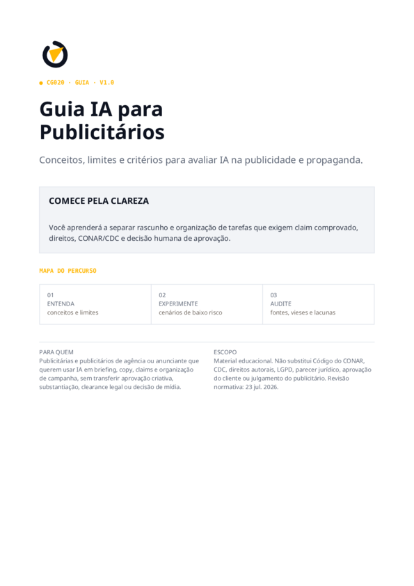 Capa do Guia IA para Publicitários