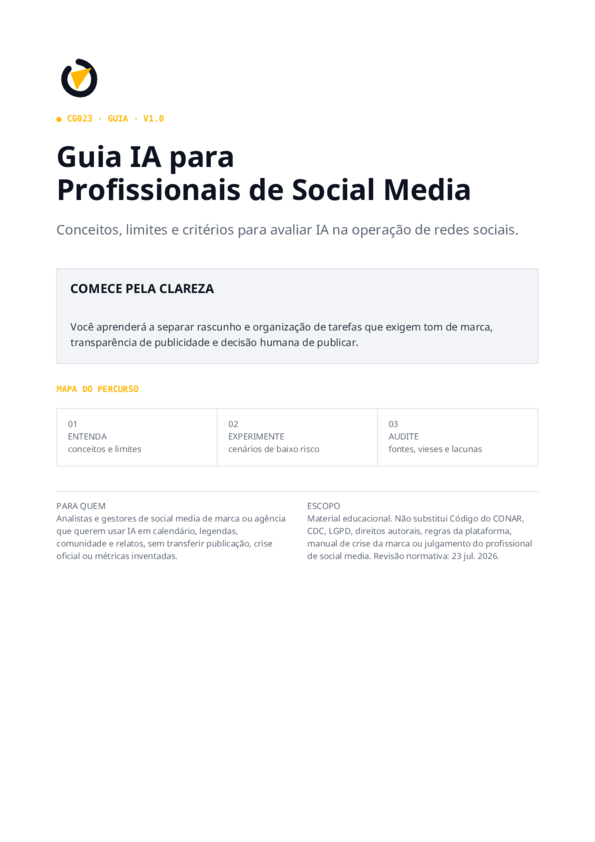 Capa do Guia IA para Profissionais de Social Media