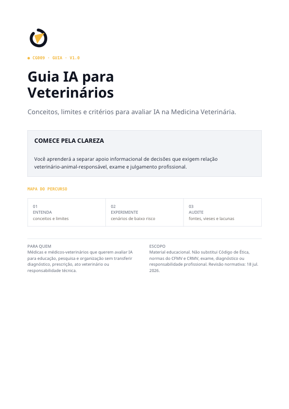 Capa do Guia IA para Veterinários